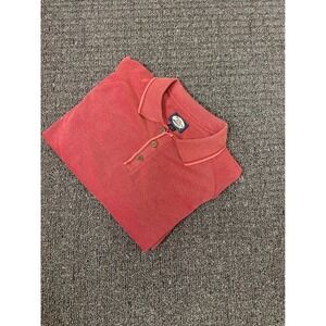 Tommy Bahama Red Polo Shirt Mens Medium Cotton Casual Comfy Golf Summer Flaws